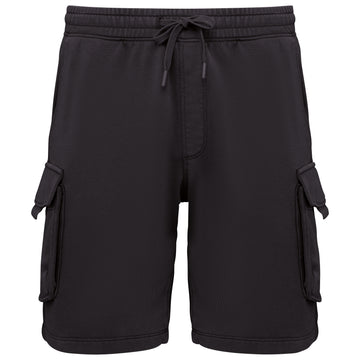 Duurzame verwassen herencargoshort van French Terry