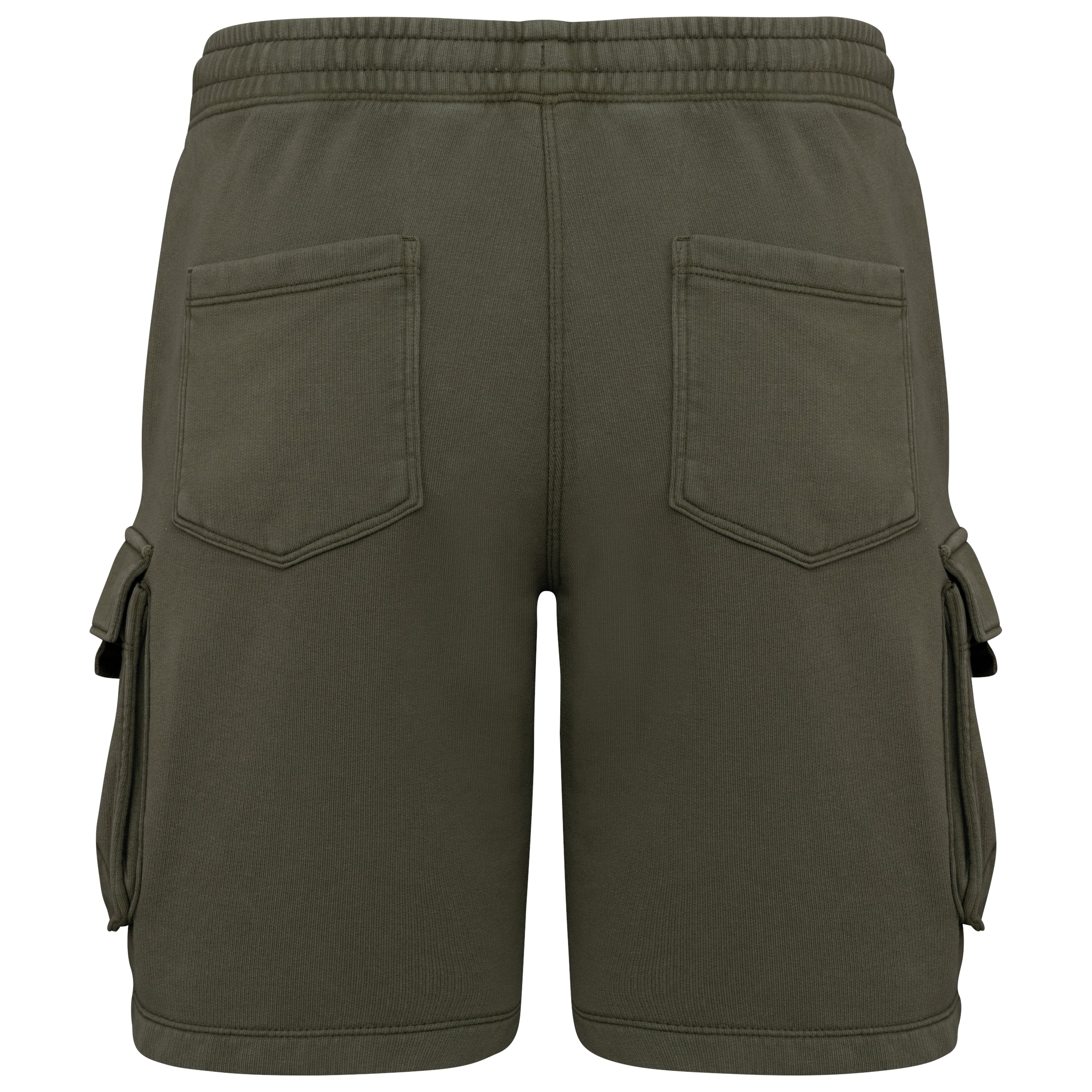 Duurzame verwassen herencargoshort van French Terry