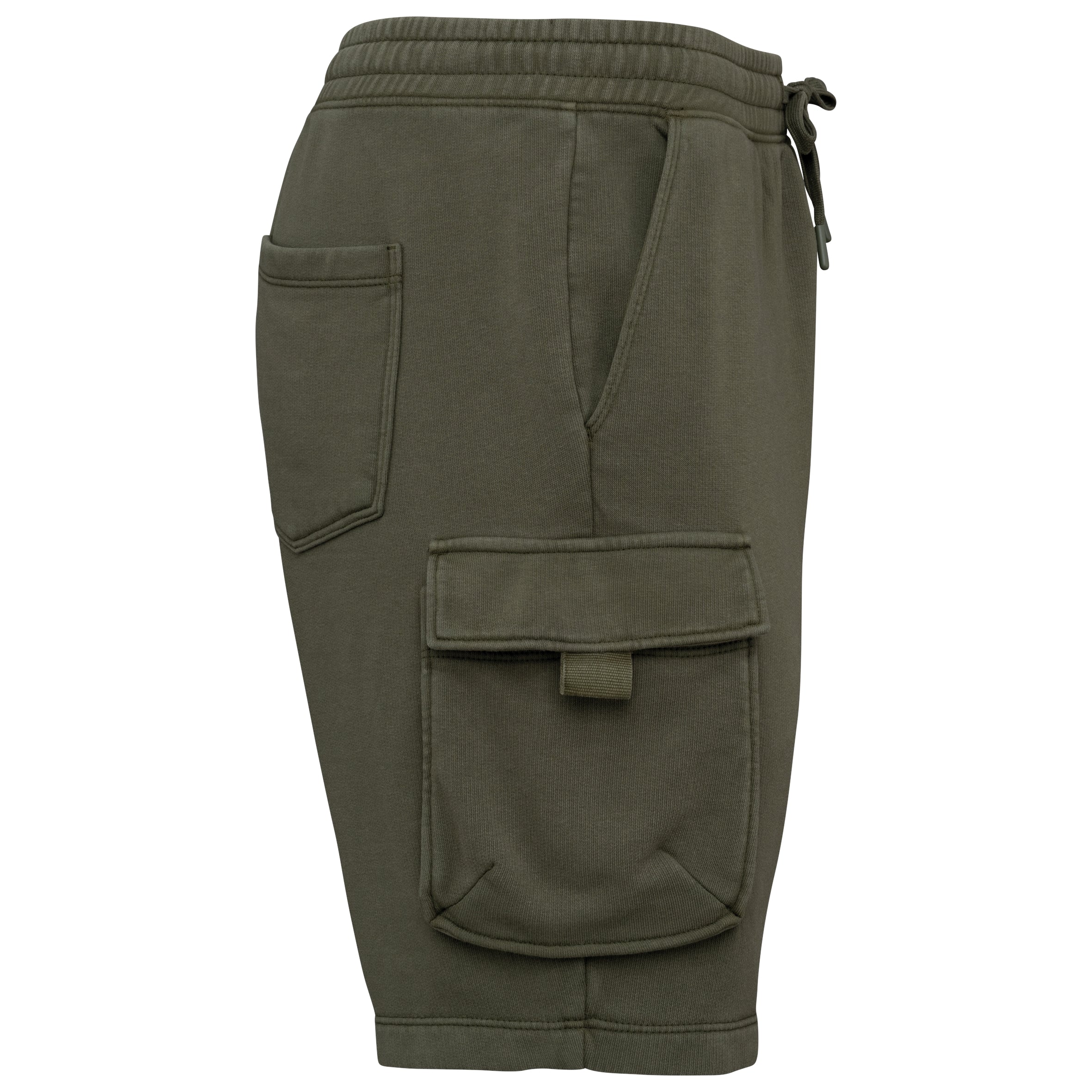 Duurzame verwassen herencargoshort van French Terry