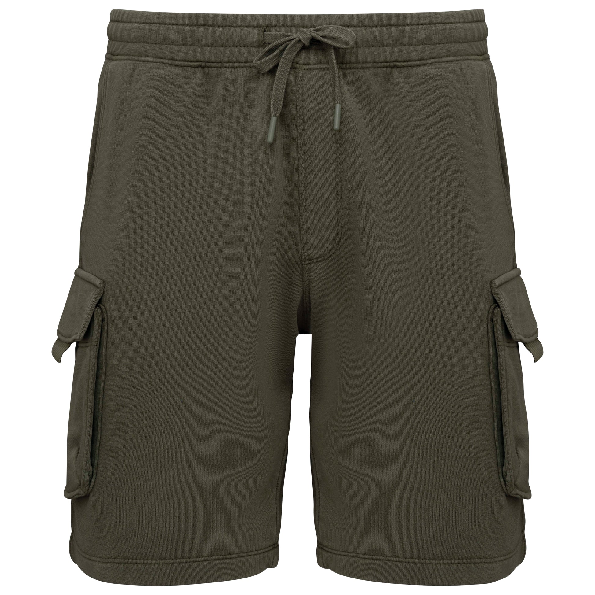 Duurzame verwassen herencargoshort van French Terry