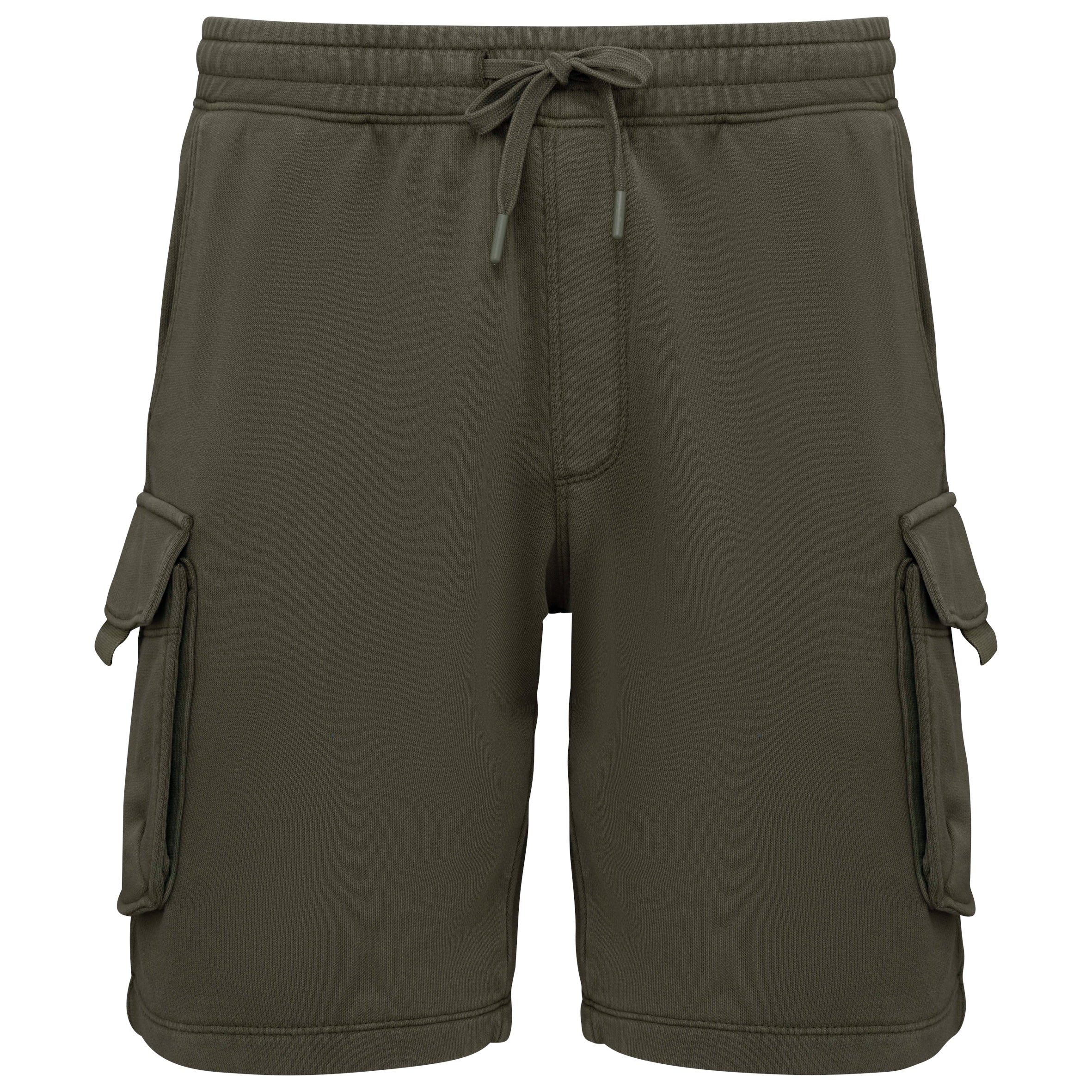 Duurzame verwassen herencargoshort van French Terry