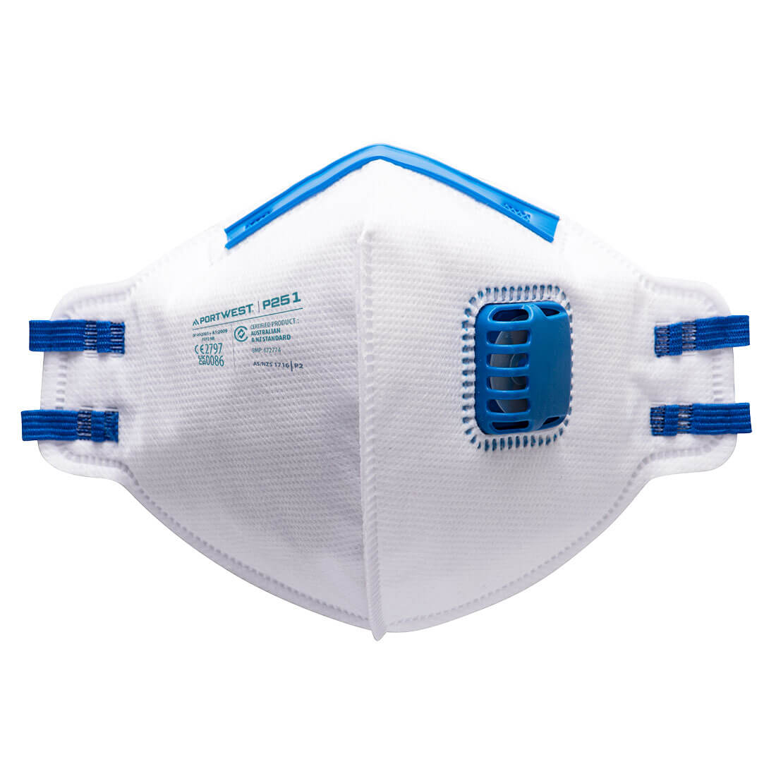 FFP2 Plat Gevouwen Masker met Ventiel (PK20)