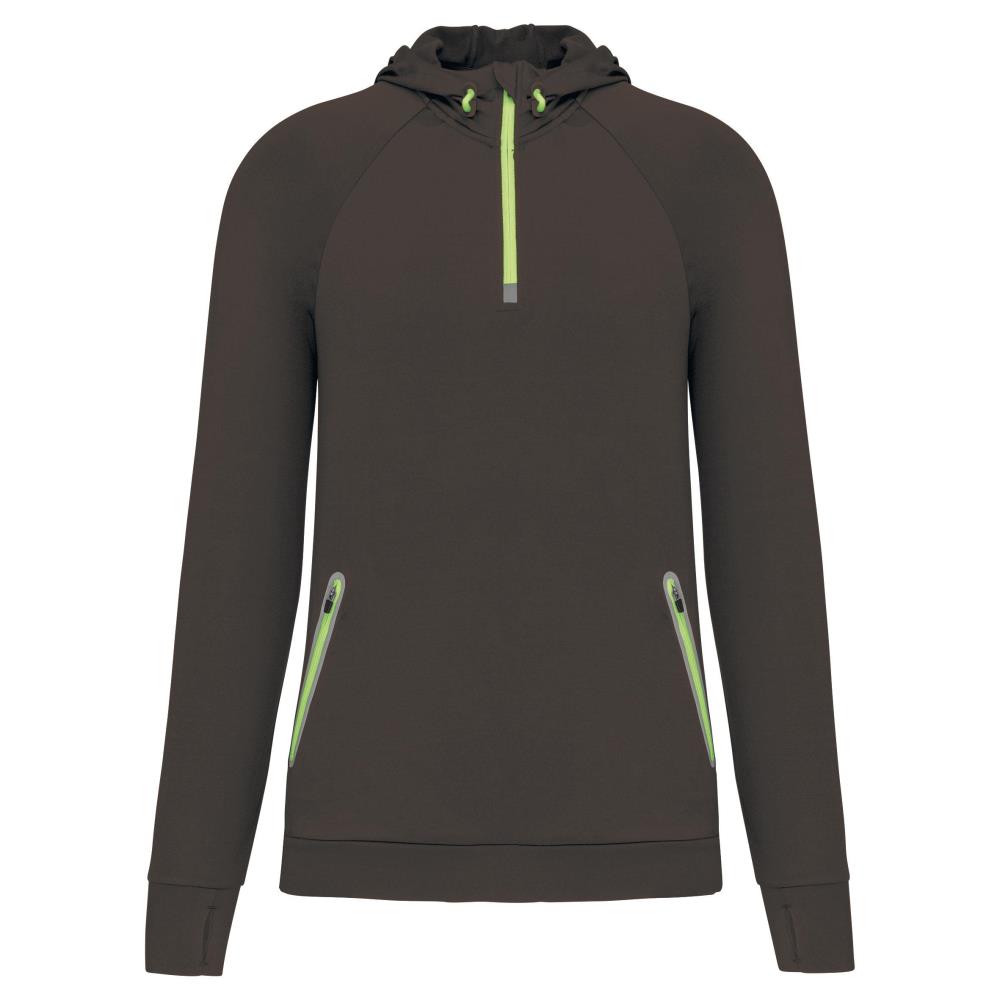Sportsweater Met Capuchon En Halsrits