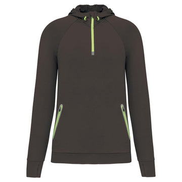 Sportsweater Met Capuchon En Halsrits