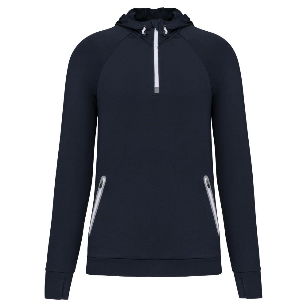Sportsweater Met Capuchon En Halsrits