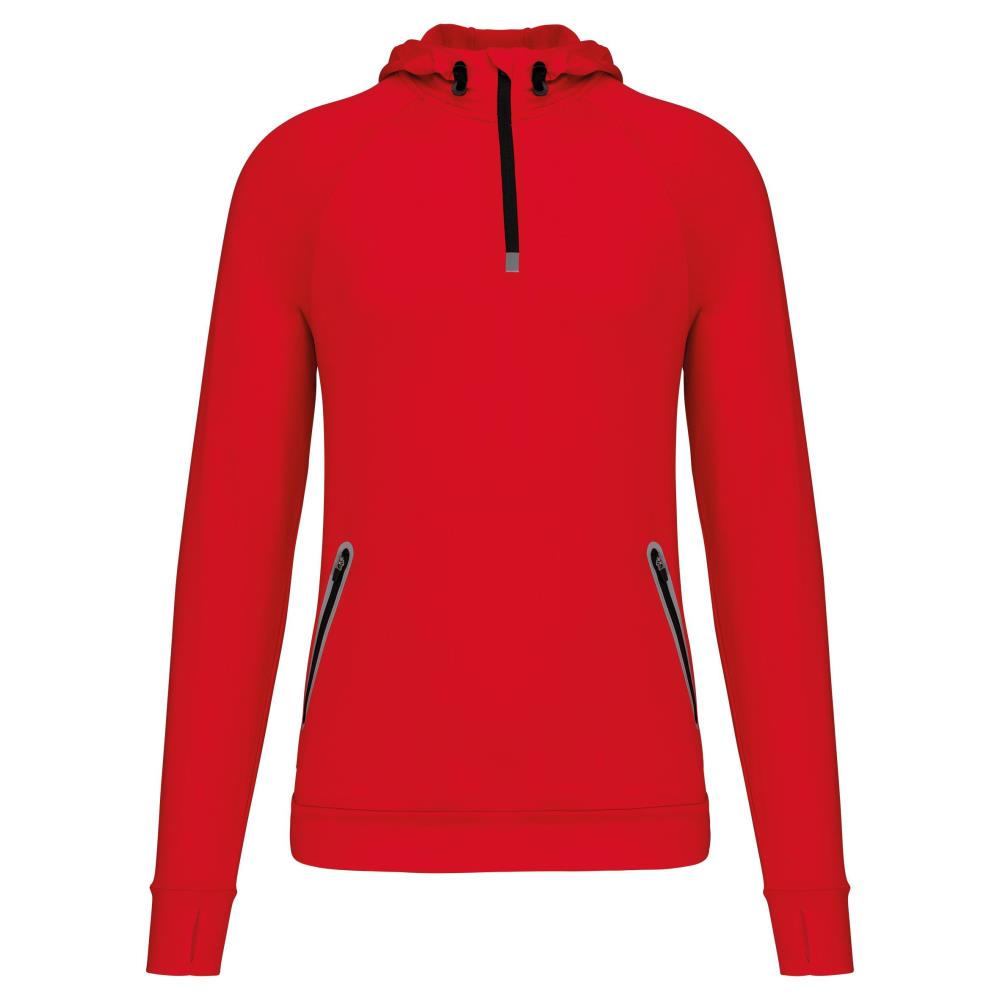 Sportsweater Met Capuchon En Halsrits