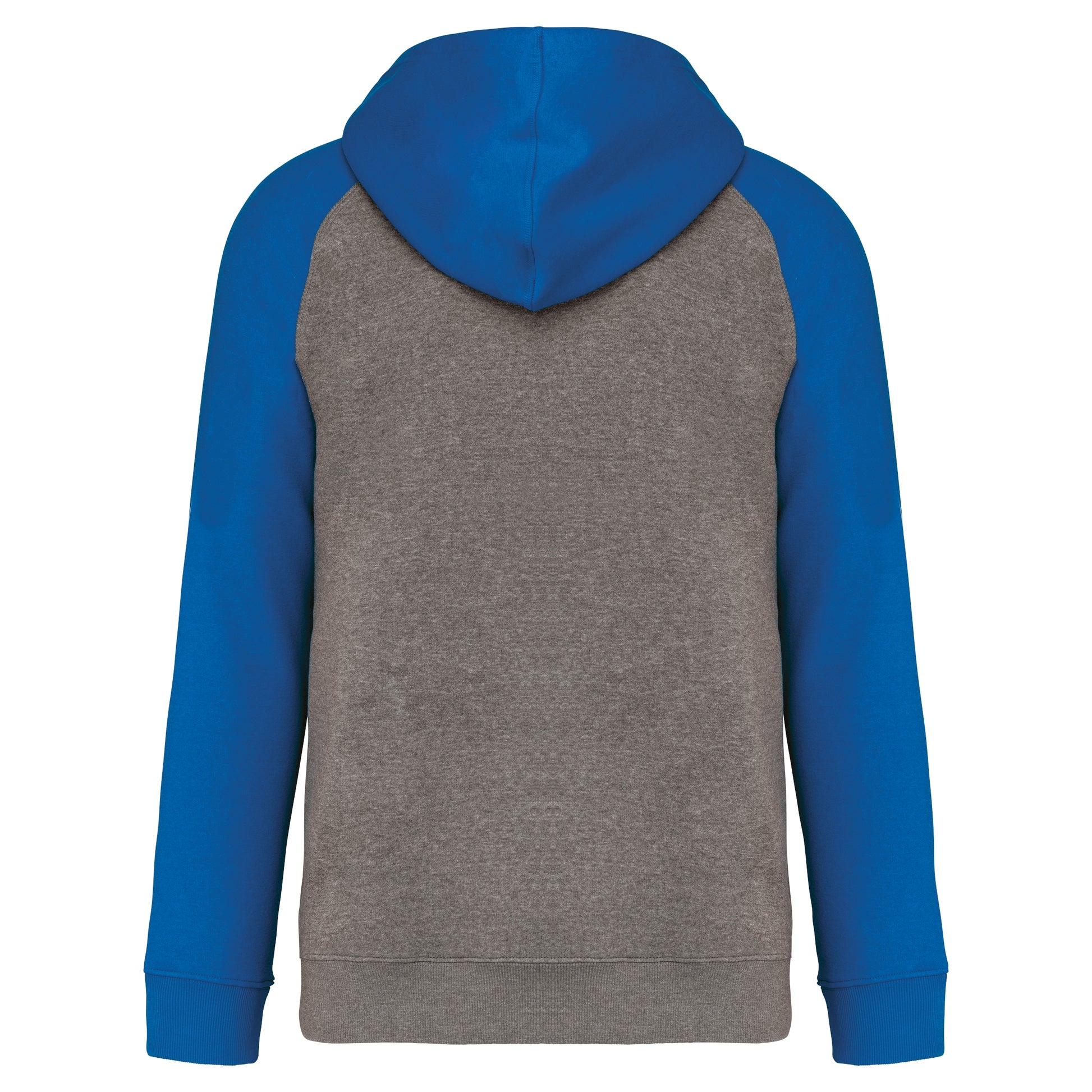 Tweekleurige sweater met capuchon volwassene
