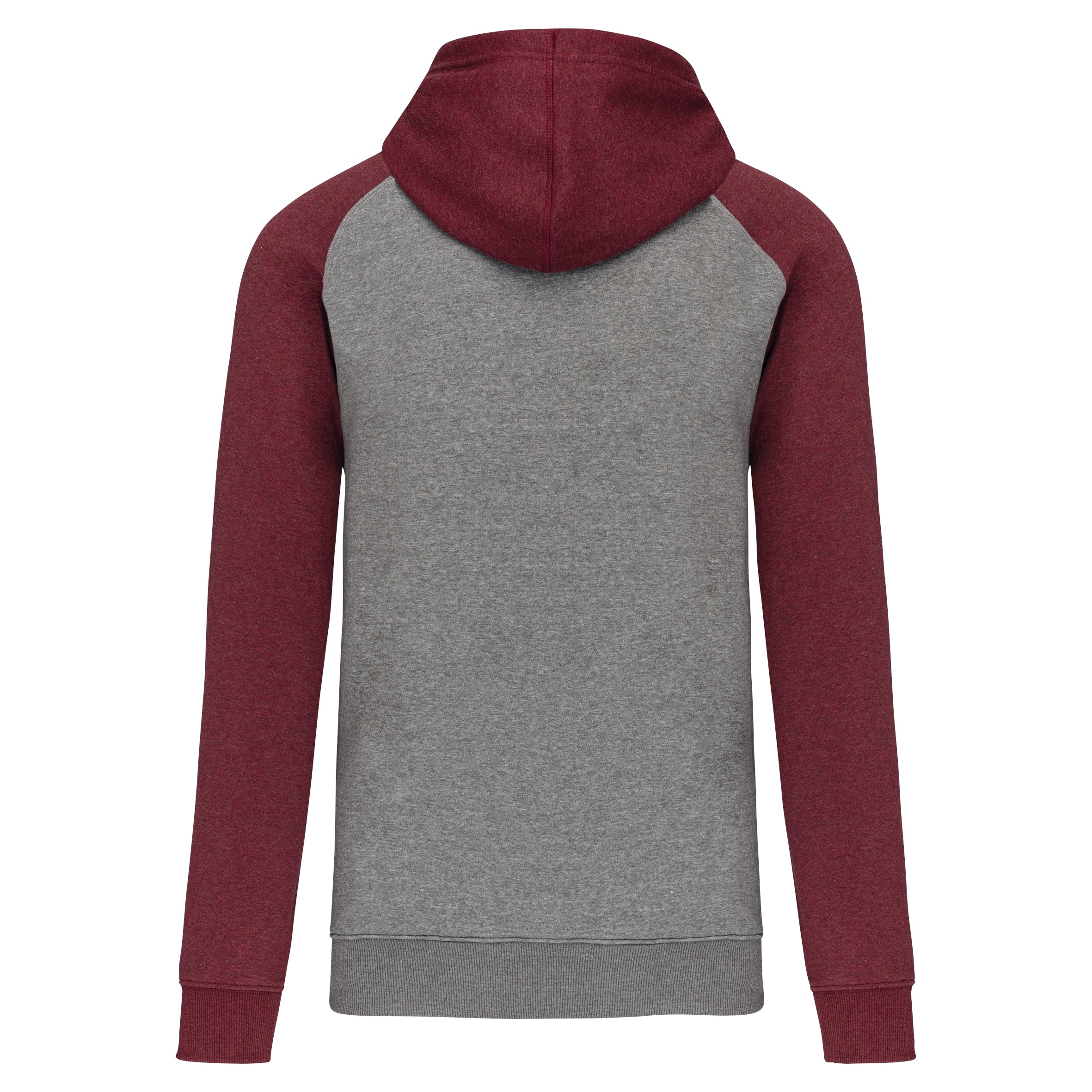 Tweekleurige sweater met capuchon volwassene