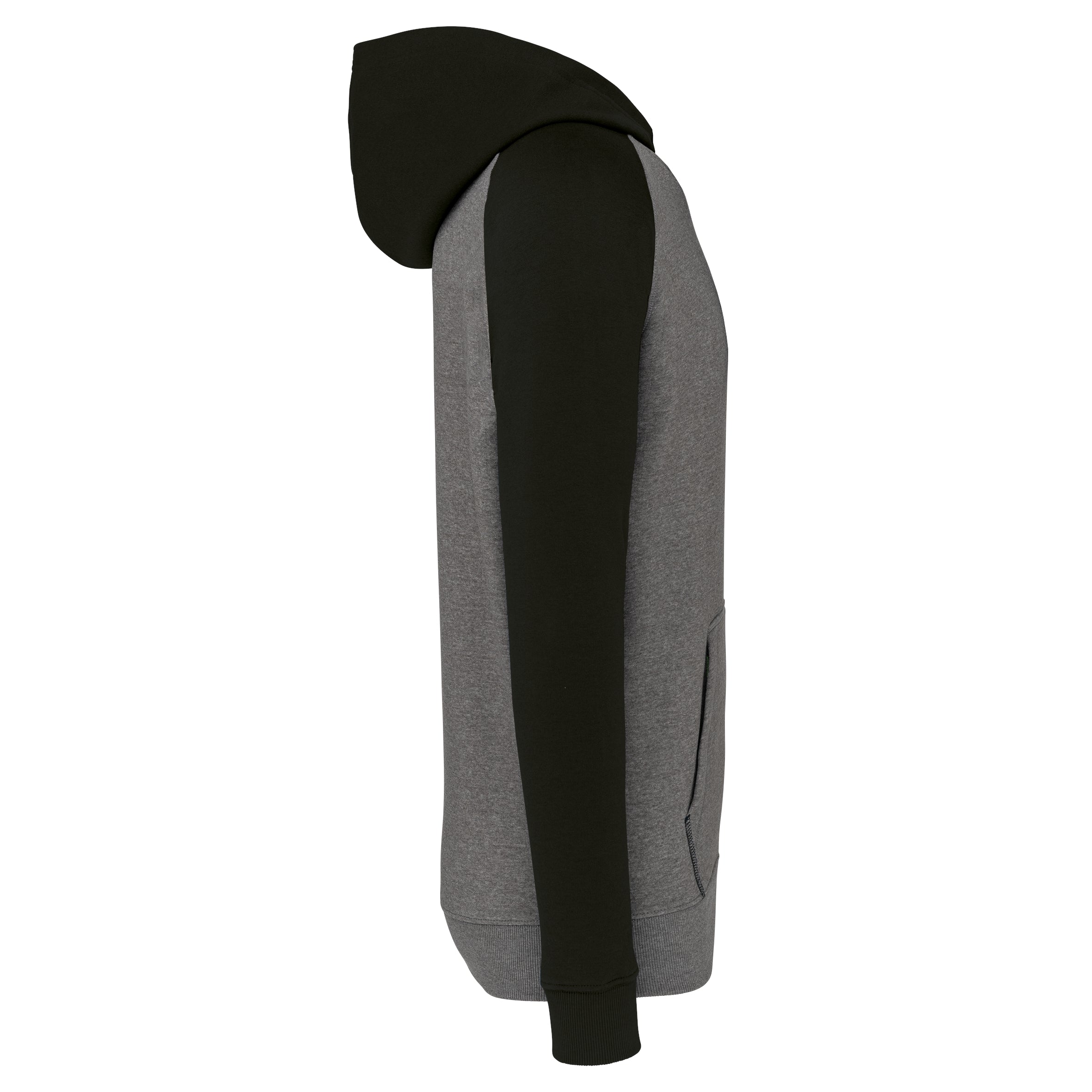 Tweekleurige sweater met capuchon kids