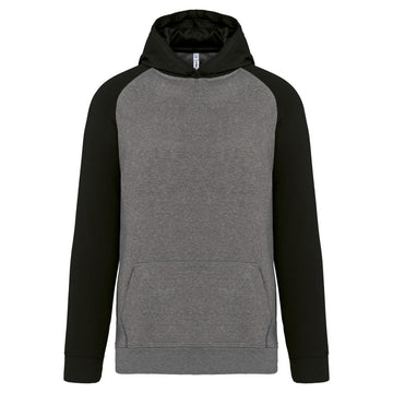 Tweekleurige sweater met capuchon kids
