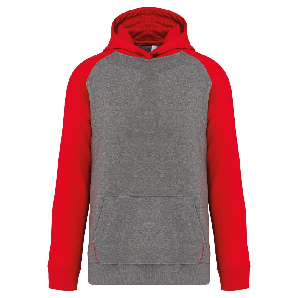 Tweekleurige sweater met capuchon kids