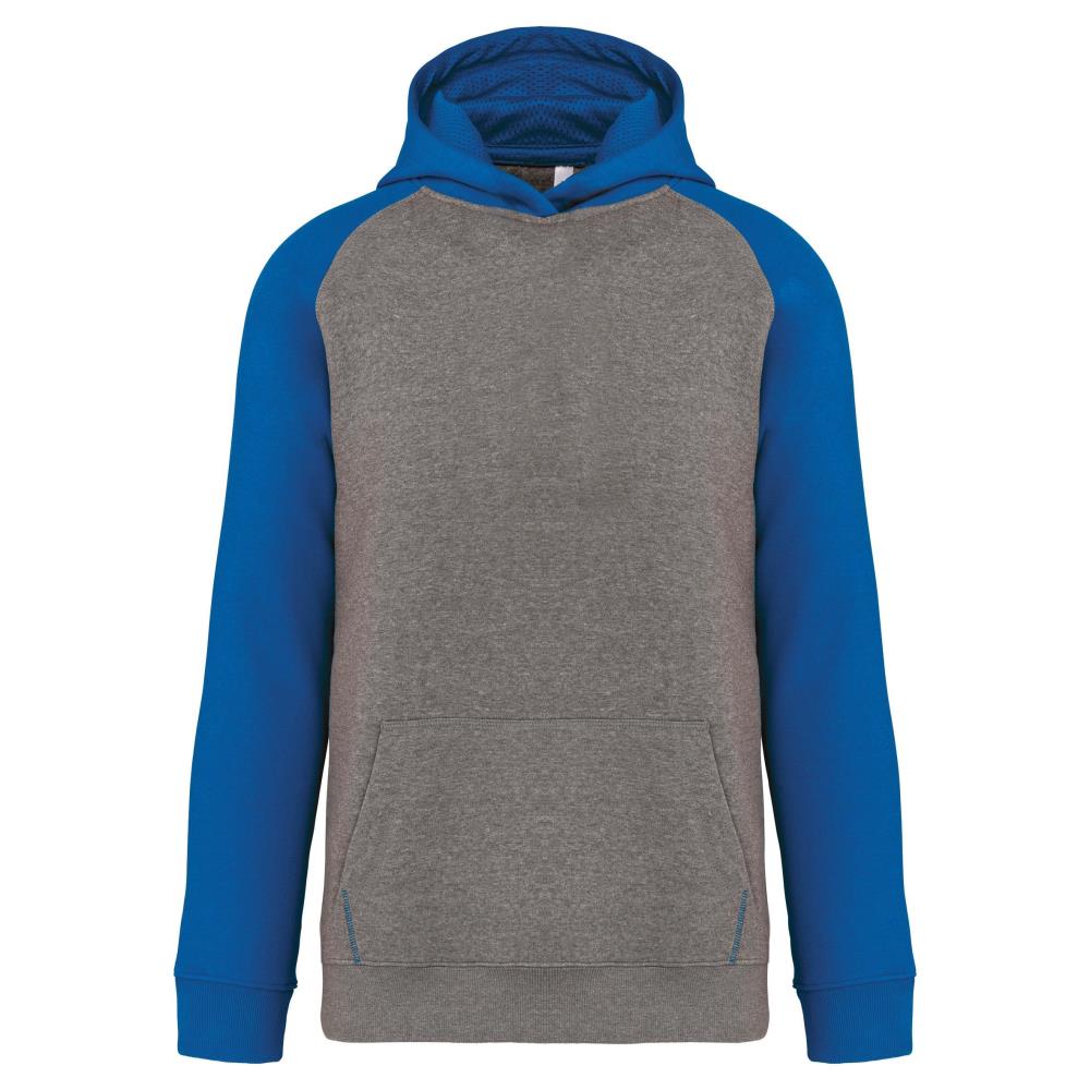 Tweekleurige sweater met capuchon kids