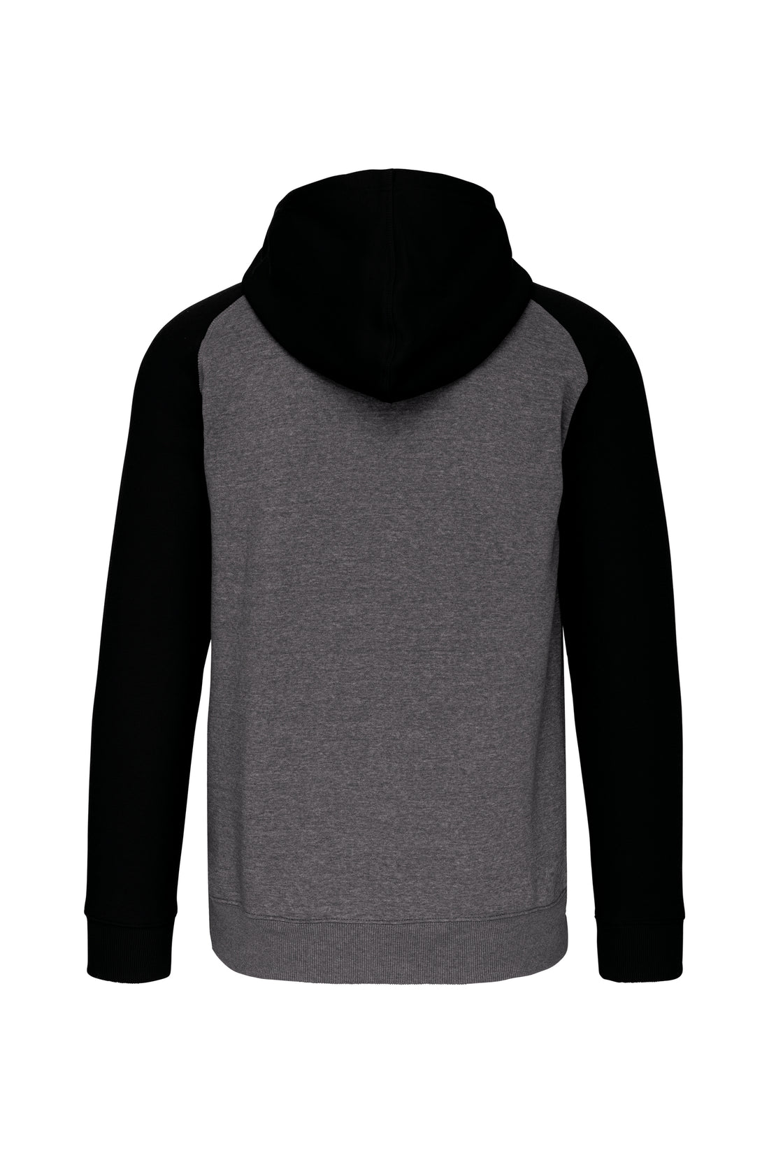Fleece met rits en tweekleurige capuchon unisex