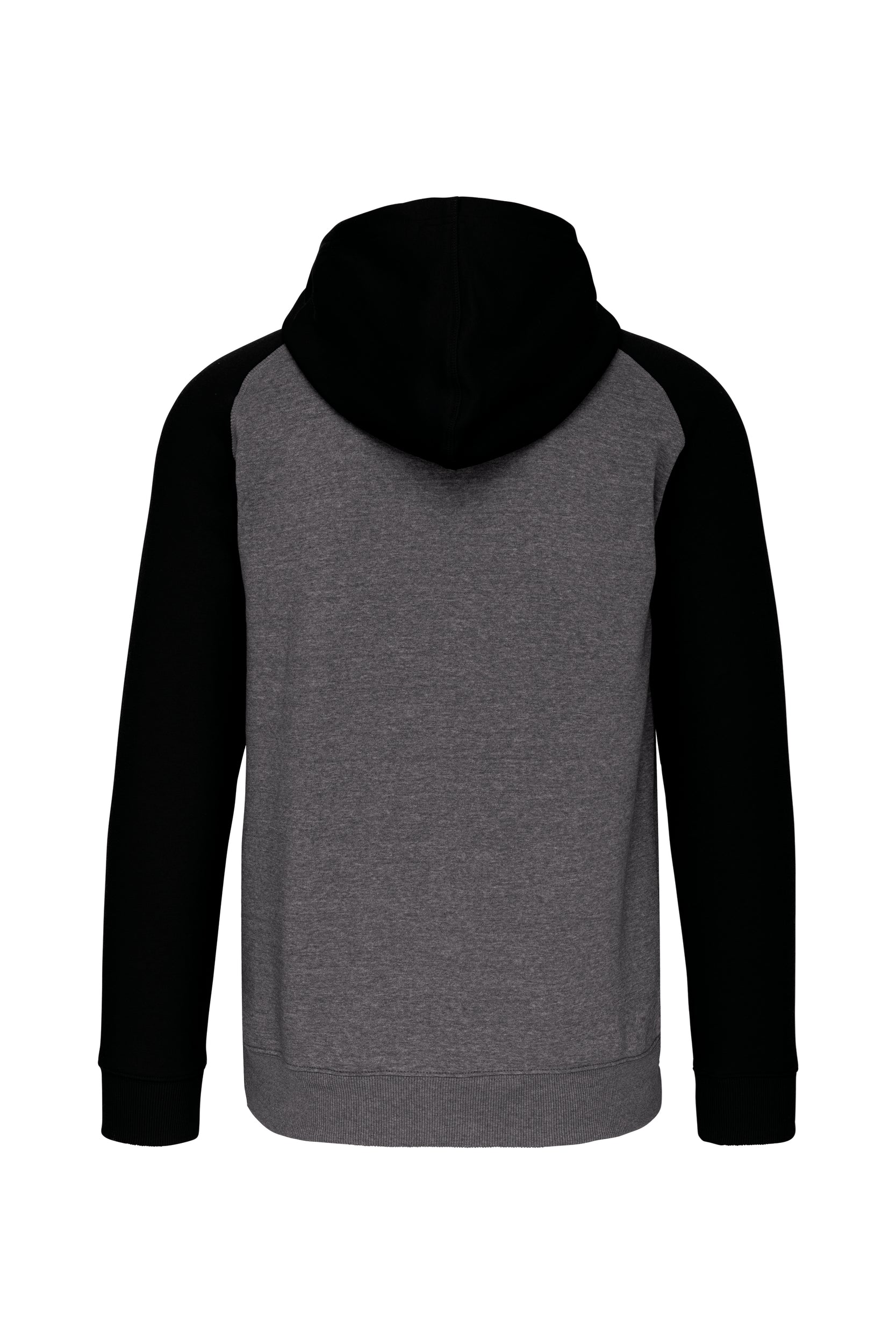 Fleece met rits en tweekleurige capuchon unisex