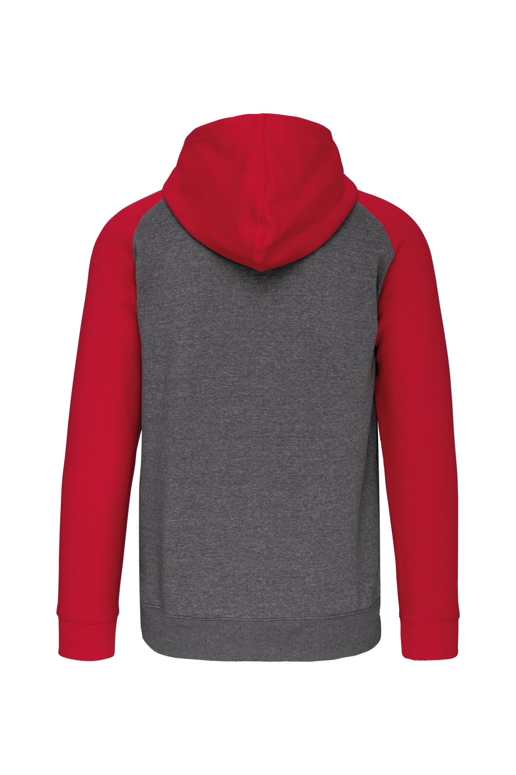 Fleece met rits en tweekleurige capuchon unisex