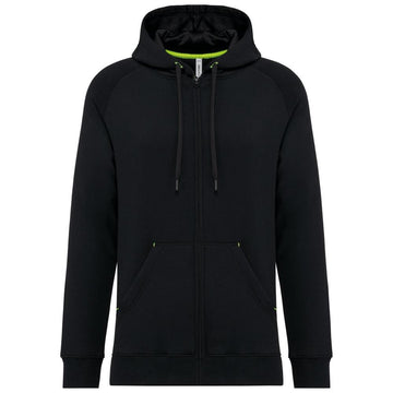 Unisex zipped fleece hoodie