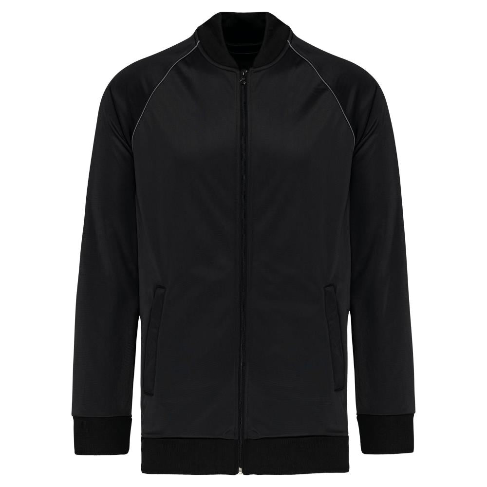 Unisex trainingsjas met rits en biesje