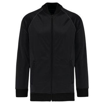 Unisex trainingsjas met rits en biesje