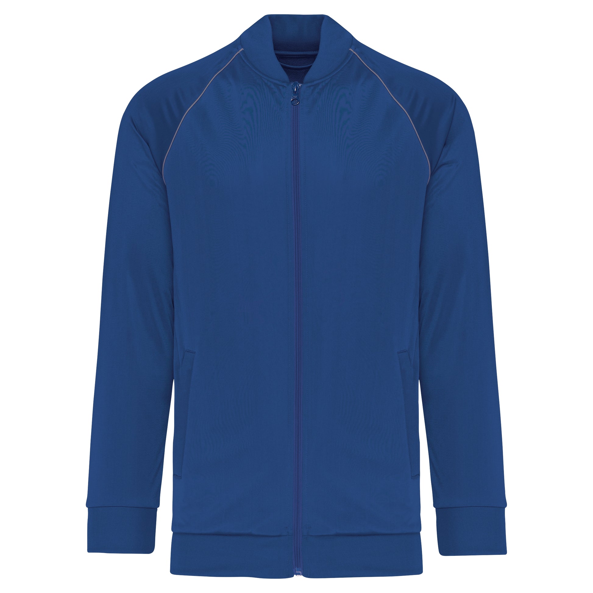 Unisex trainingsjas met rits en biesje