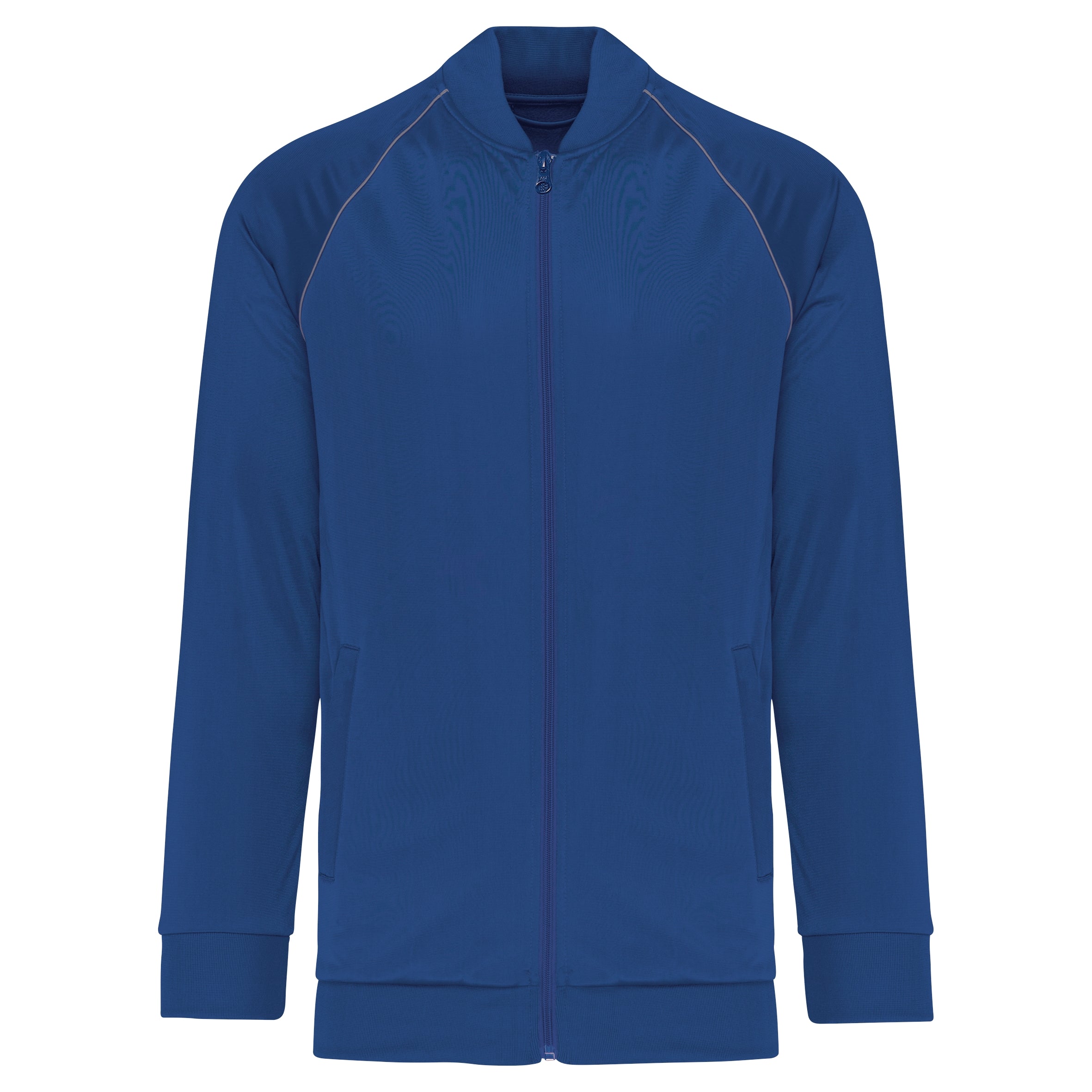 Unisex trainingsjas met rits en biesje