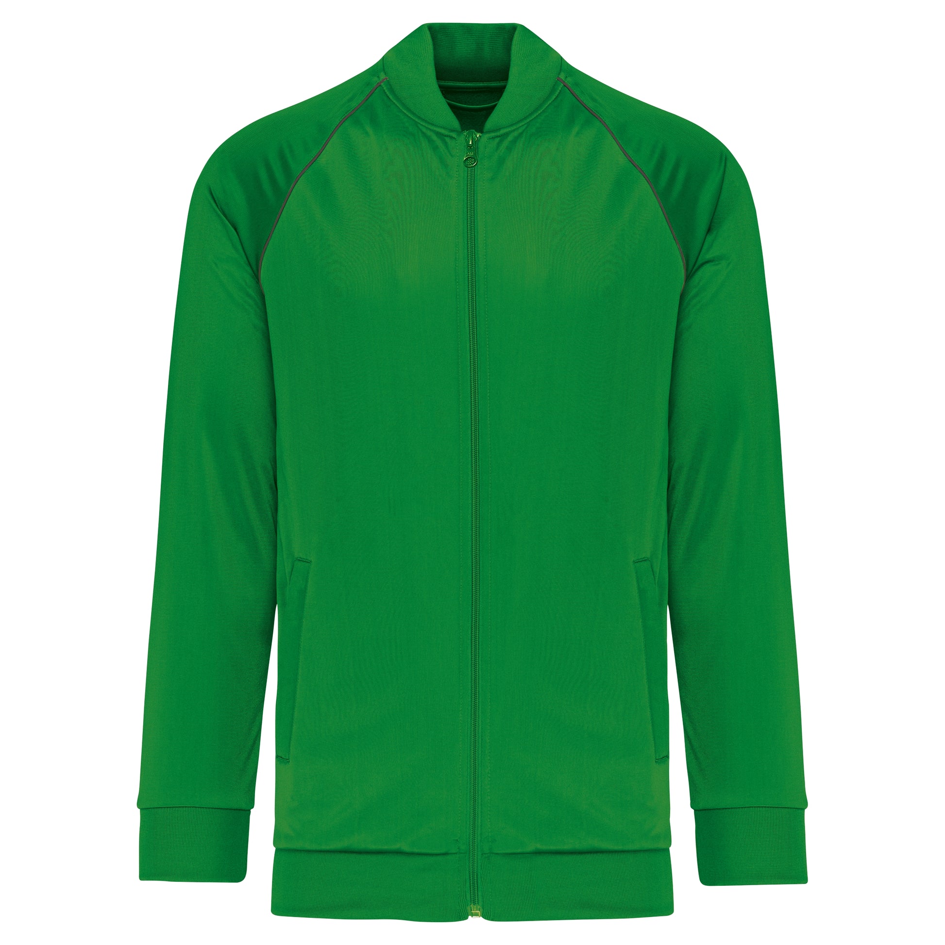Unisex trainingsjas met rits en biesje