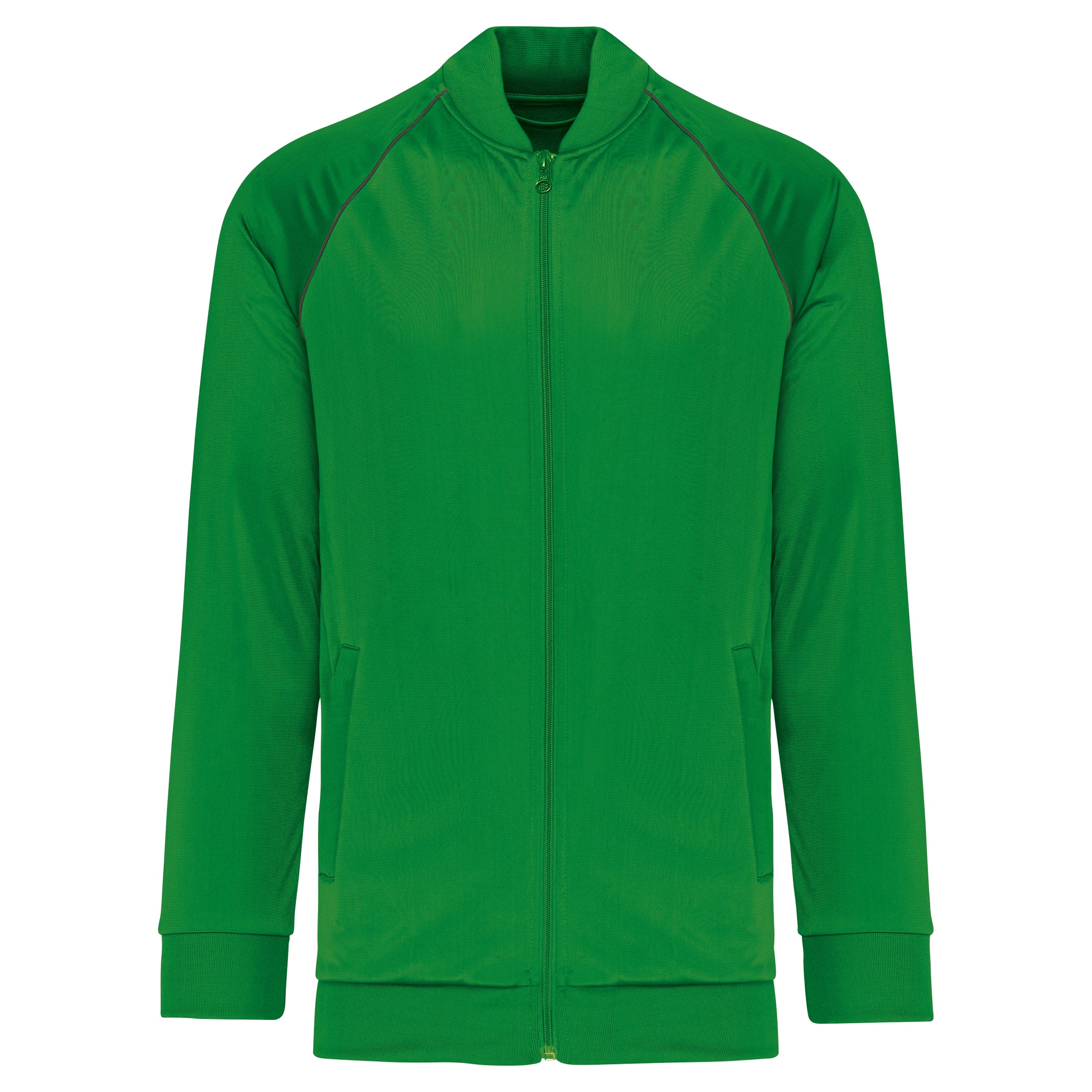 Unisex trainingsjas met rits en biesje