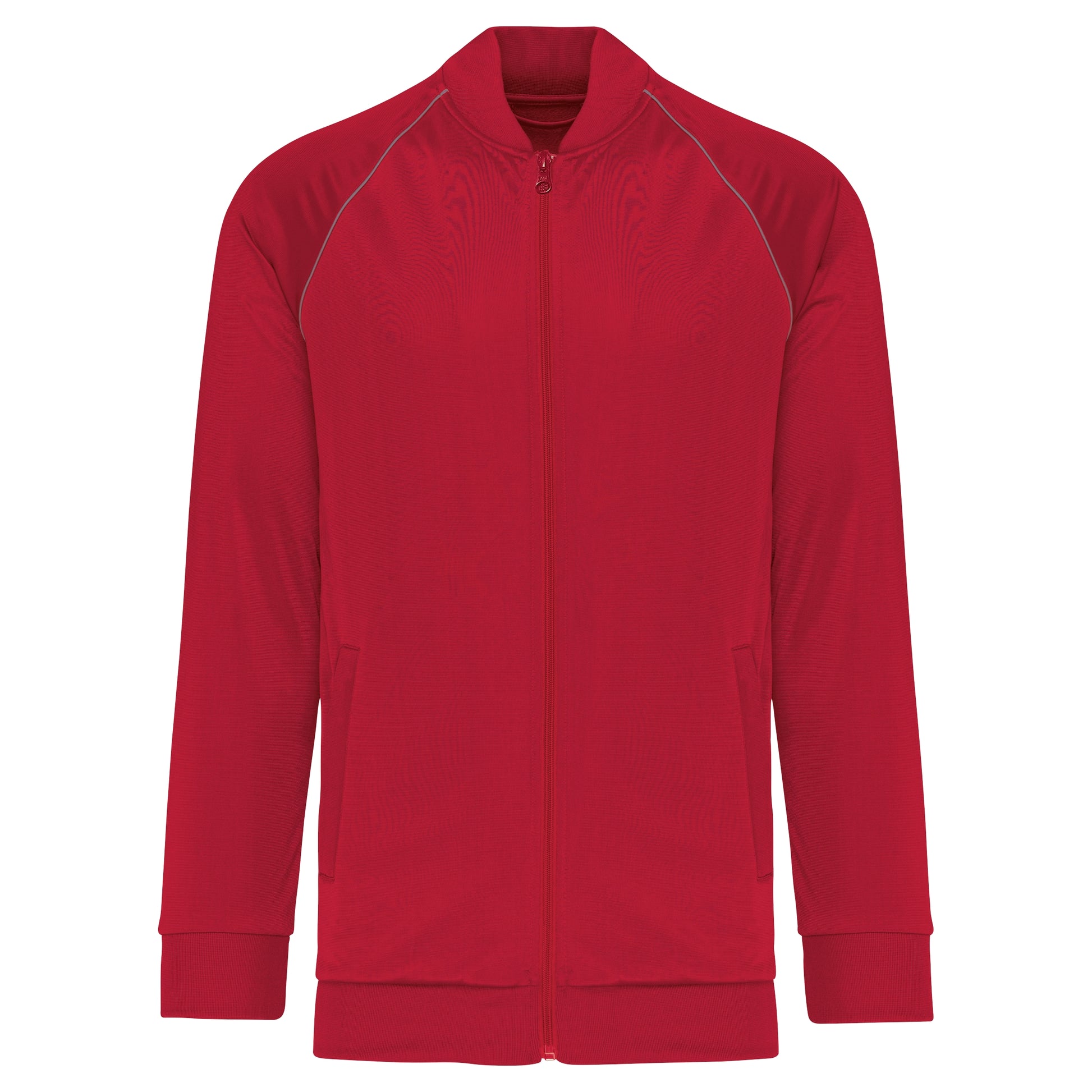 Unisex trainingsjas met rits en biesje