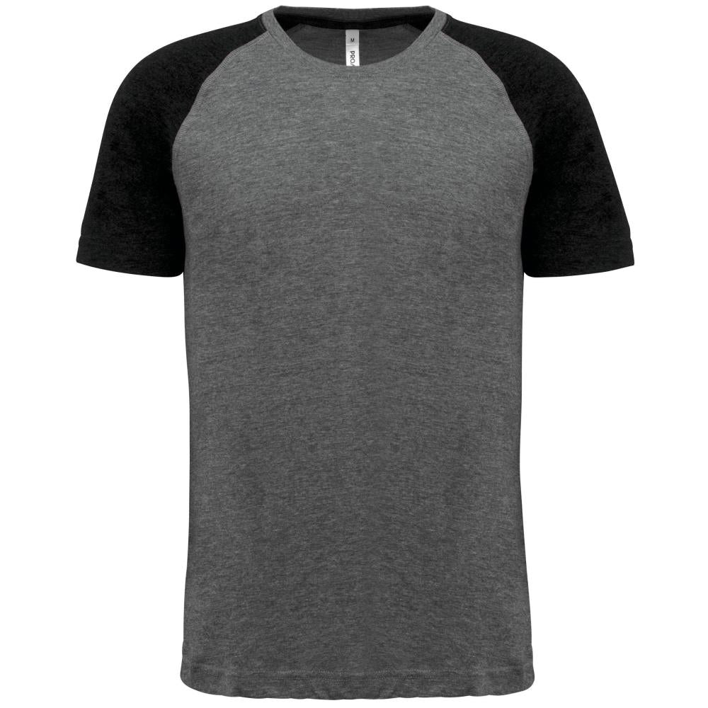 Tweekleurig sport-t-shirt met korte mouwen volwassene