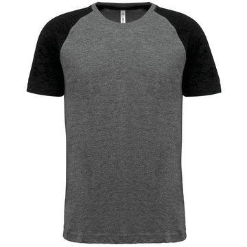 Tweekleurig sport-t-shirt met korte mouwen volwassene