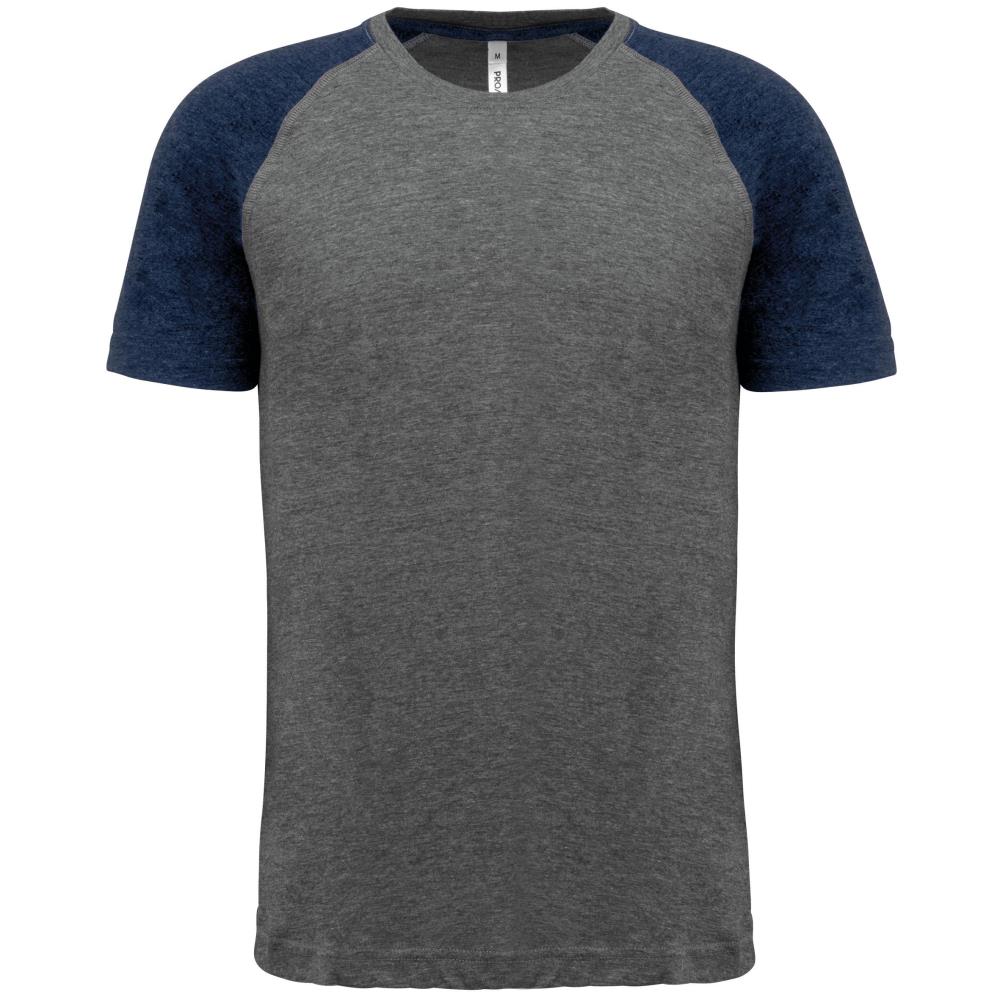 Tweekleurig sport-t-shirt met korte mouwen volwassene