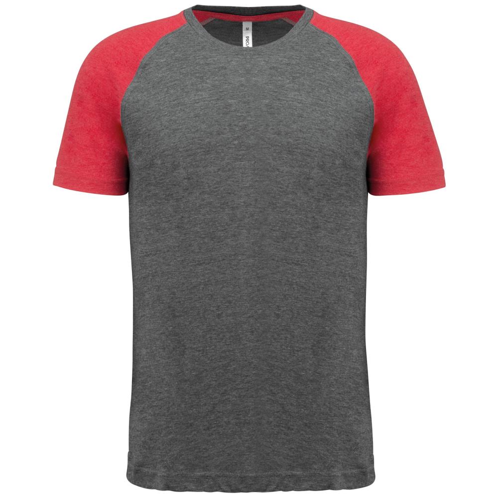Tweekleurig sport-t-shirt met korte mouwen volwassene