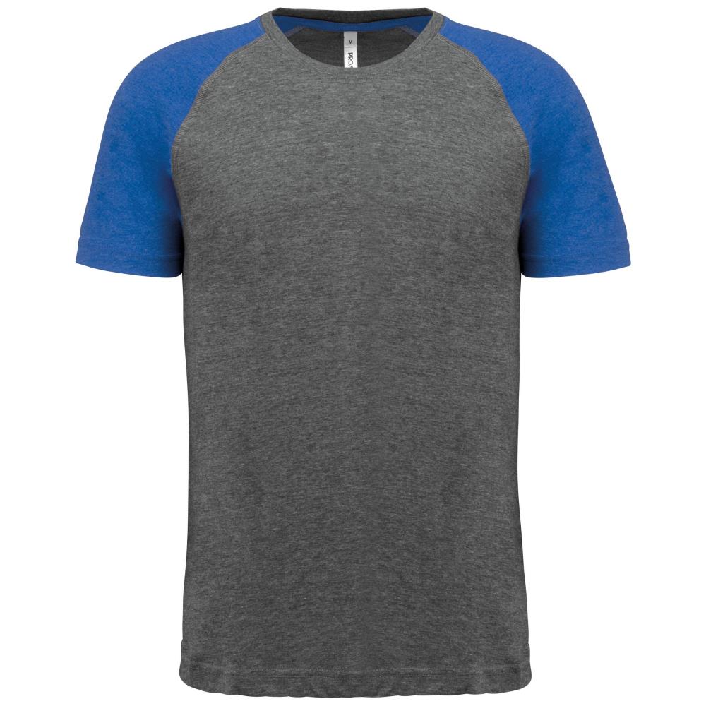 Tweekleurig sport-t-shirt met korte mouwen volwassene