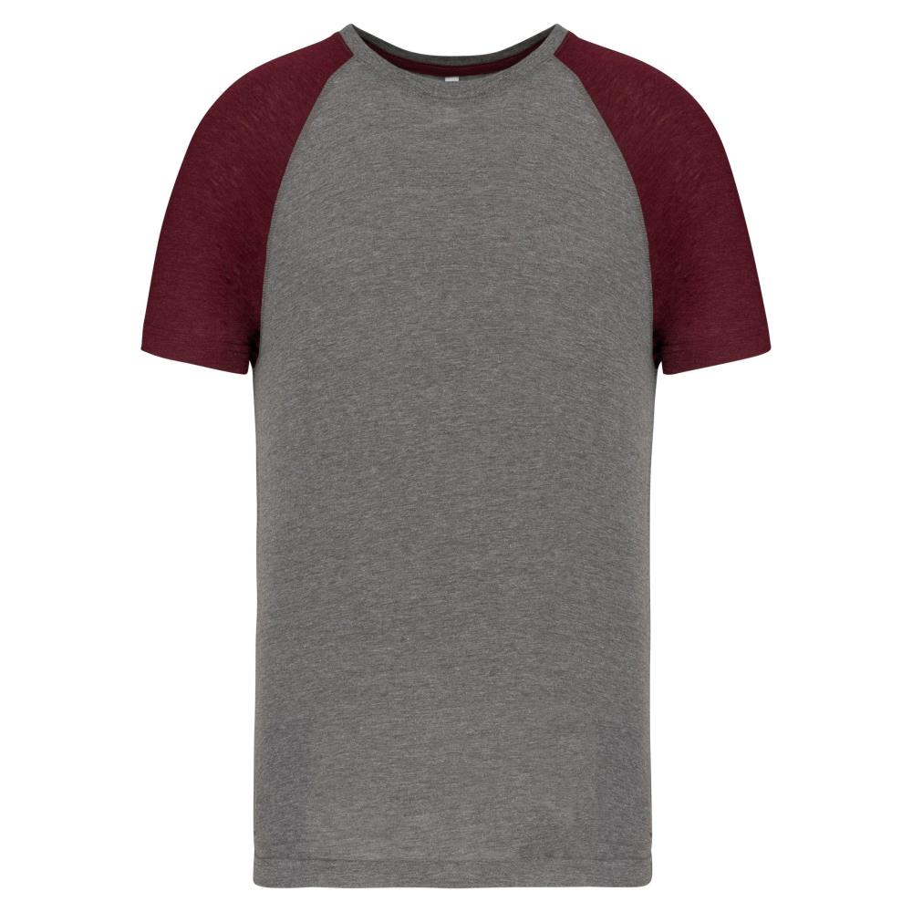 Tweekleurig sport-t-shirt met korte mouwen volwassene