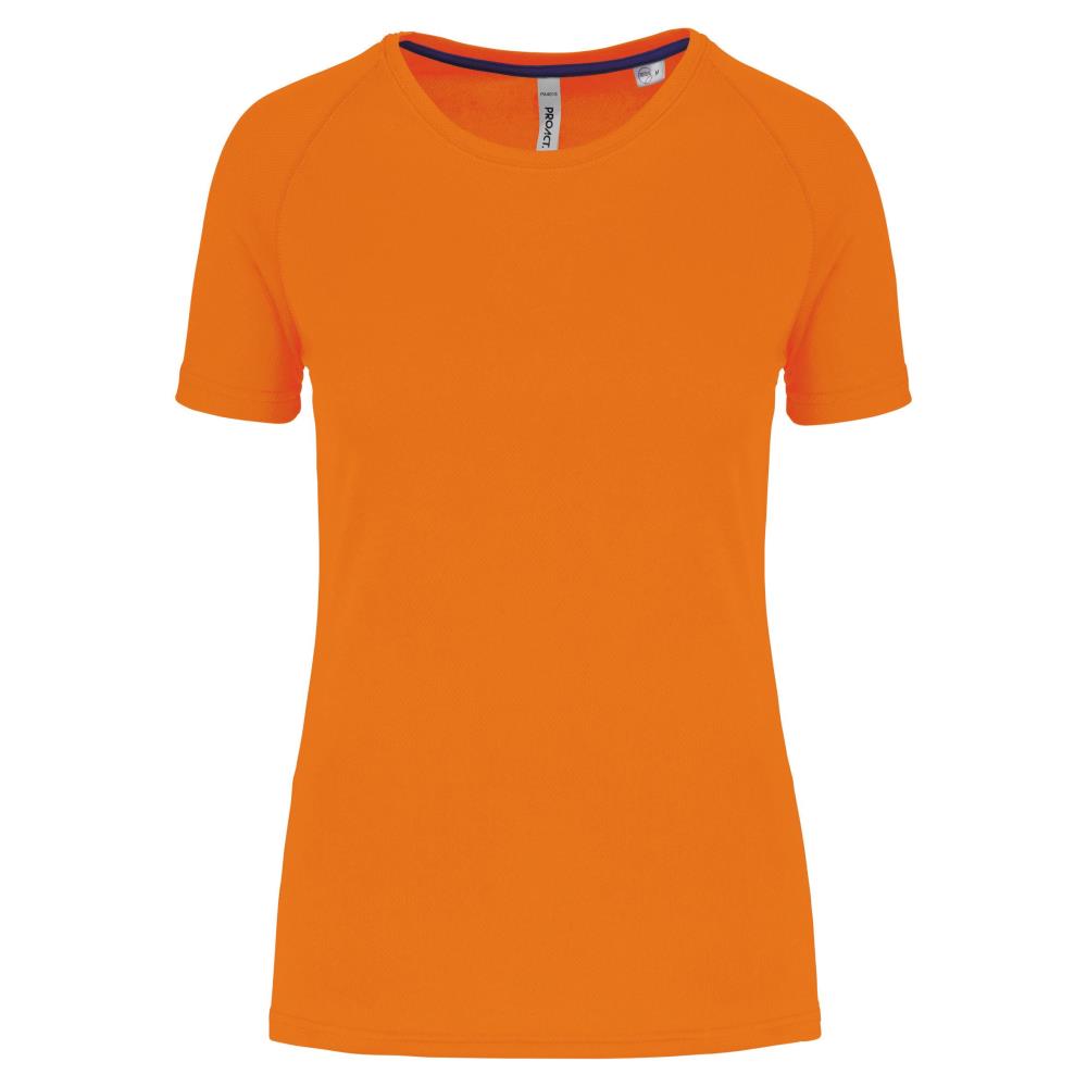 Gerecycled damessport-T-shirt met ronde hals