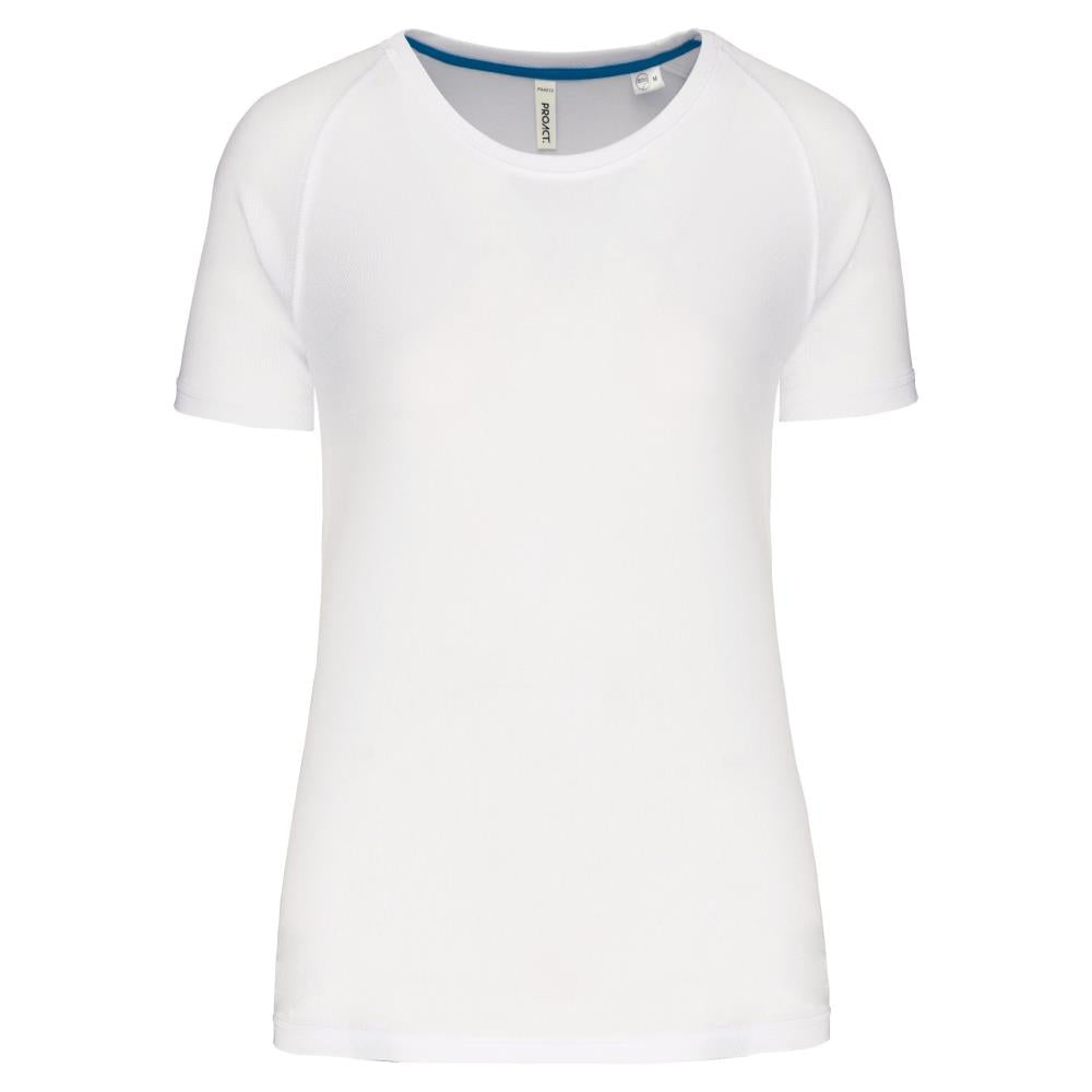 Gerecycled damessport-T-shirt met ronde hals