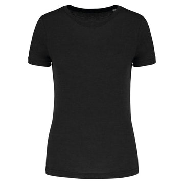 Damessport-T-shirt triblend met ronde hals