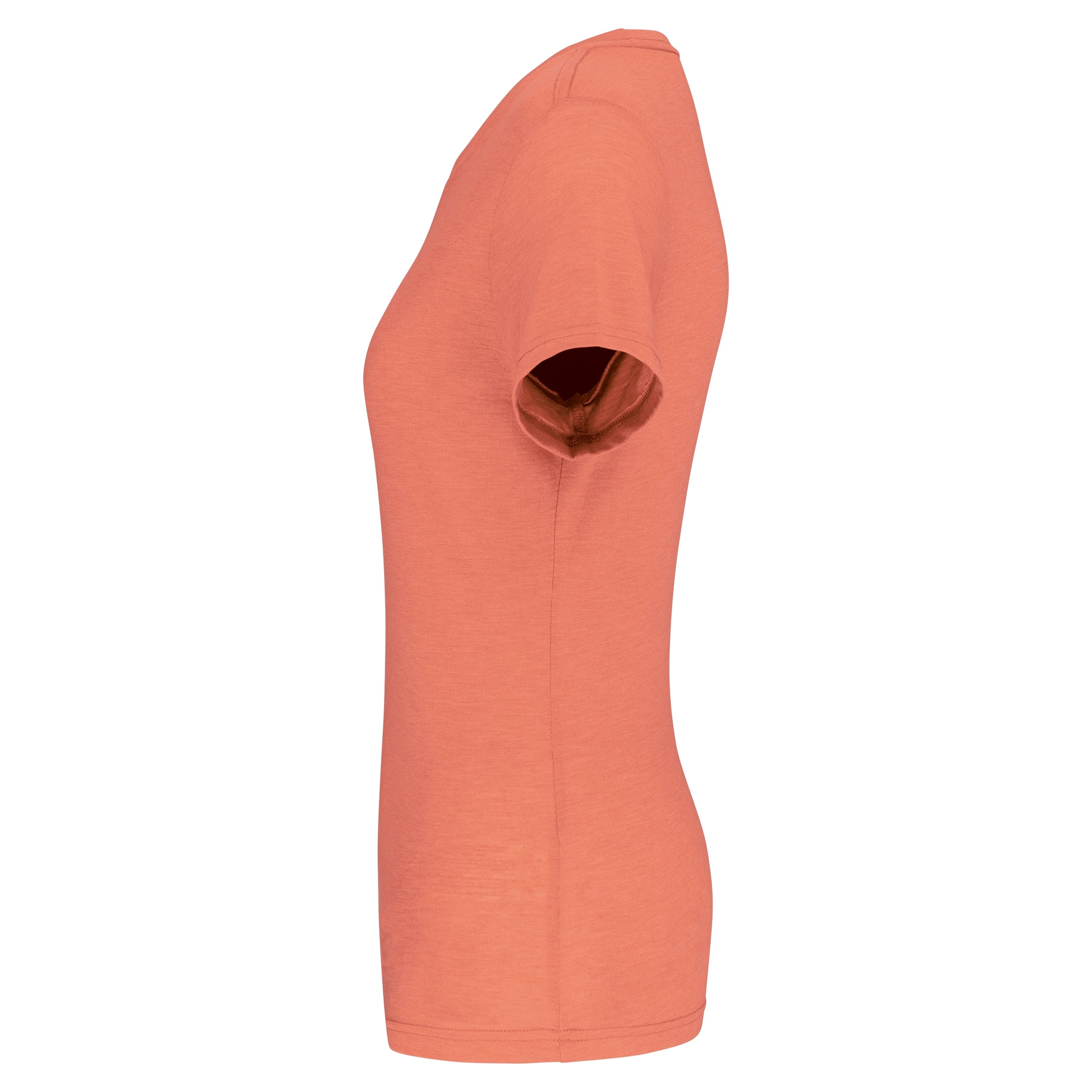 Damessport-T-shirt triblend met ronde hals