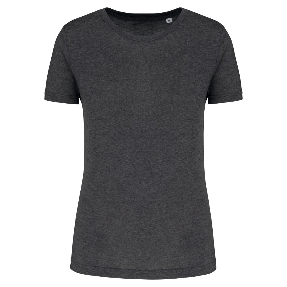 Damessport-T-shirt triblend met ronde hals