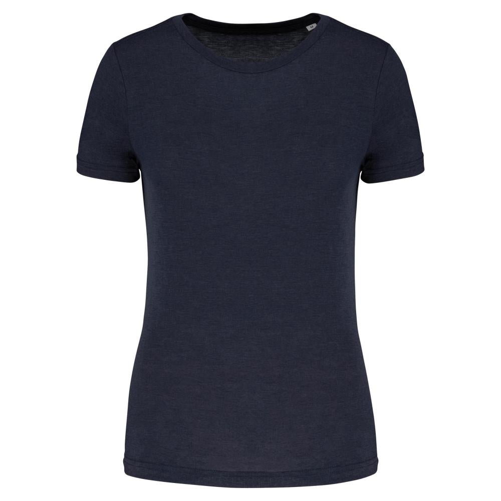 Damessport-T-shirt triblend met ronde hals