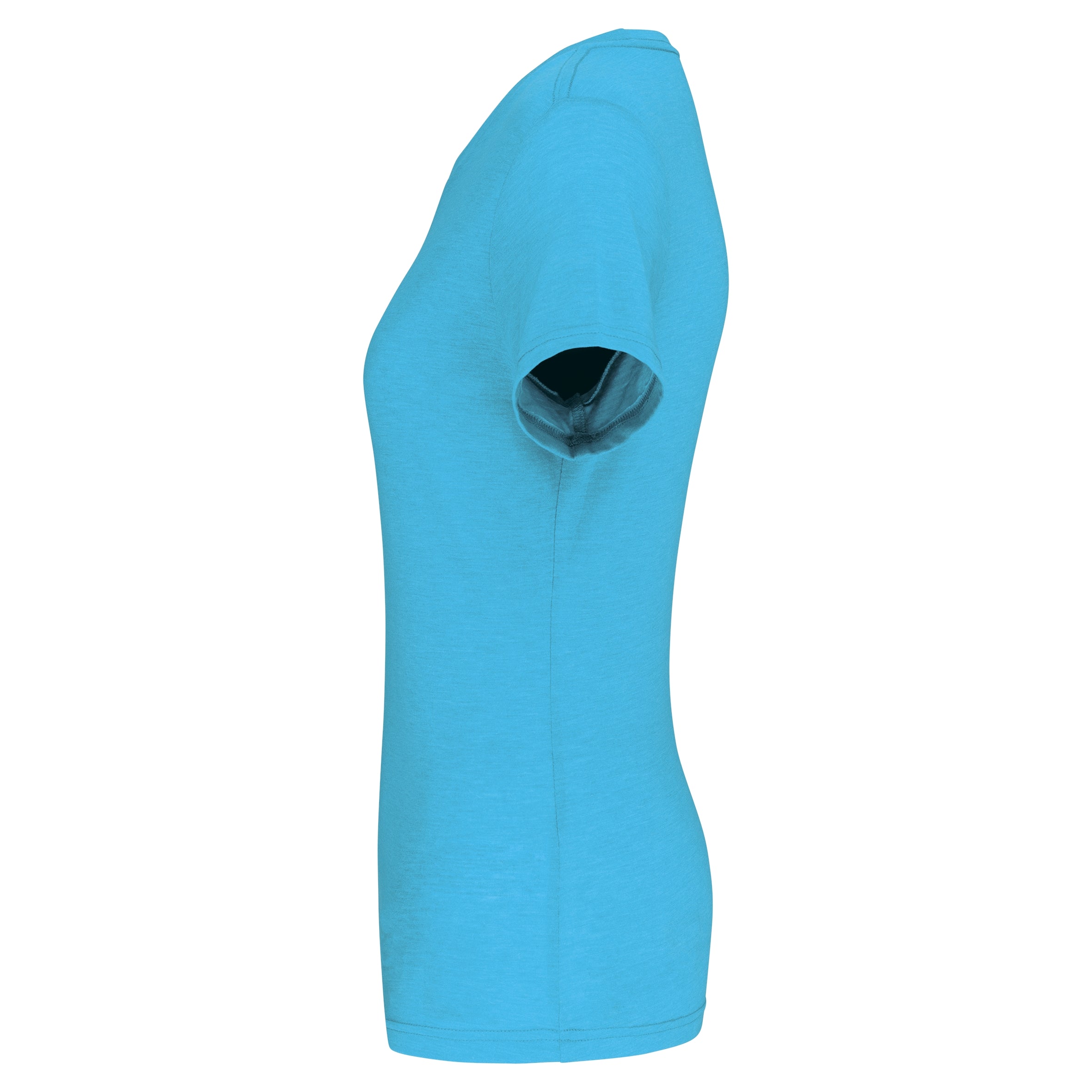Damessport-T-shirt triblend met ronde hals