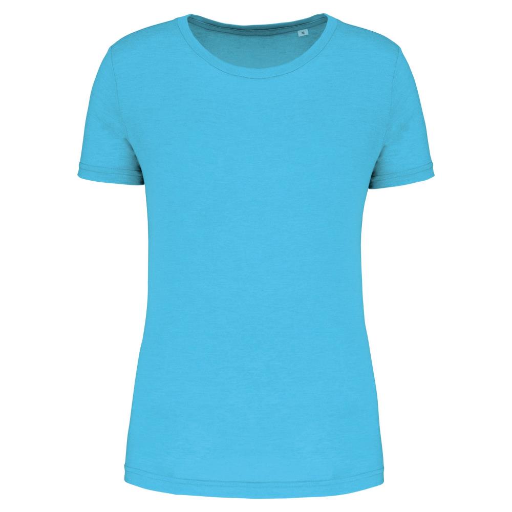 Damessport-T-shirt triblend met ronde hals