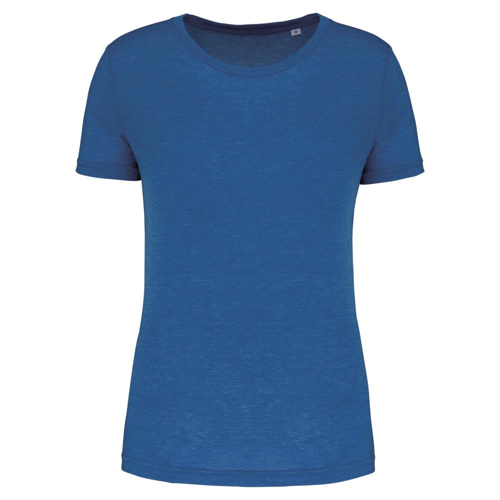 Damessport-T-shirt triblend met ronde hals