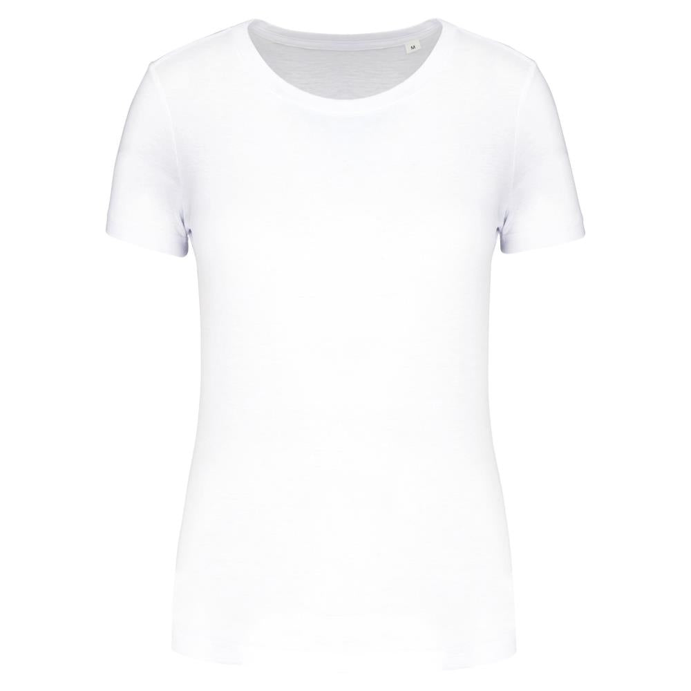 Damessport-T-shirt triblend met ronde hals