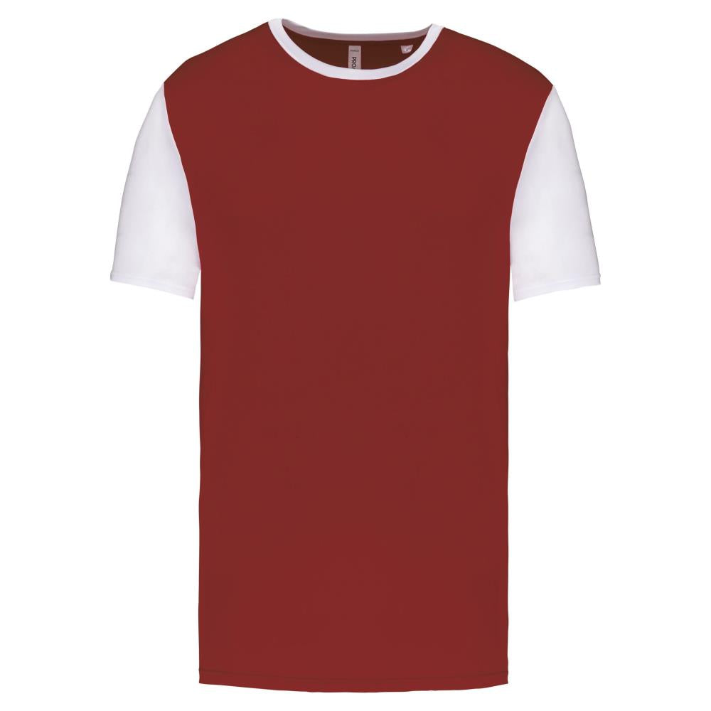 Volwassen tweekleurige jersey met korte mouwen