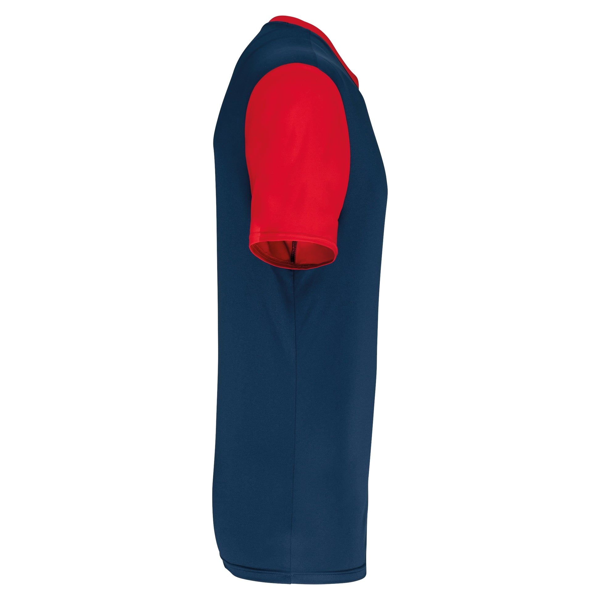 Volwassen tweekleurige jersey met korte mouwen