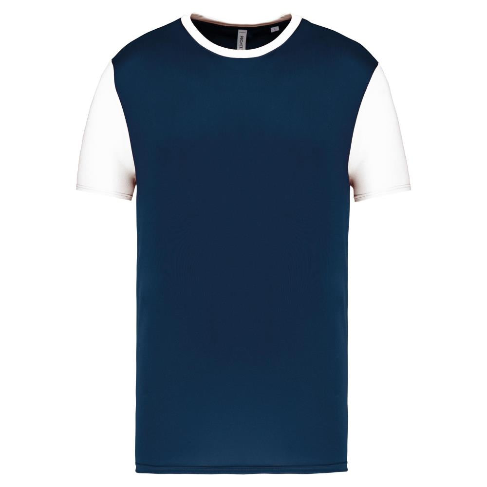 Volwassen tweekleurige jersey met korte mouwen