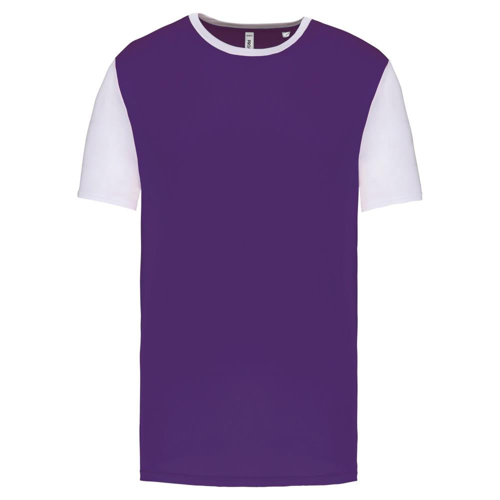 Volwassen tweekleurige jersey met korte mouwen