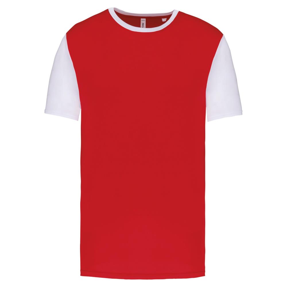 Volwassen tweekleurige jersey met korte mouwen