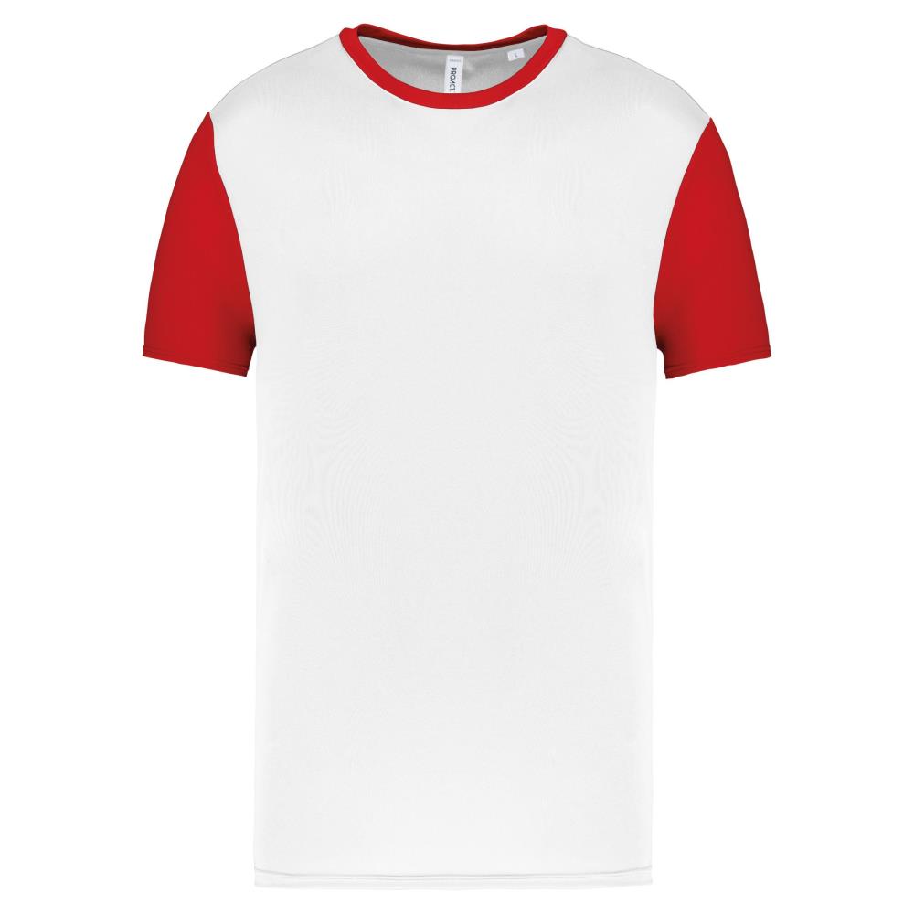 Volwassen tweekleurige jersey met korte mouwen