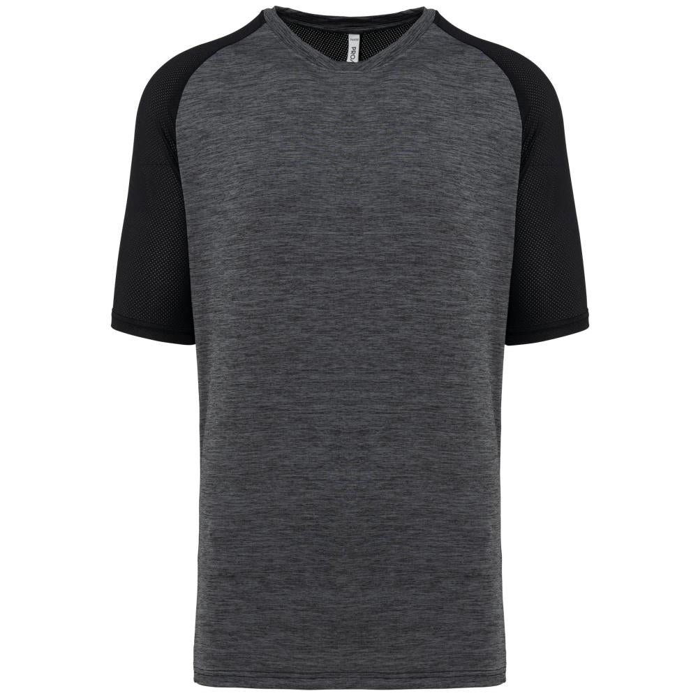 Tweekleurig padel-T-shirt met raglanmouwen voor heren